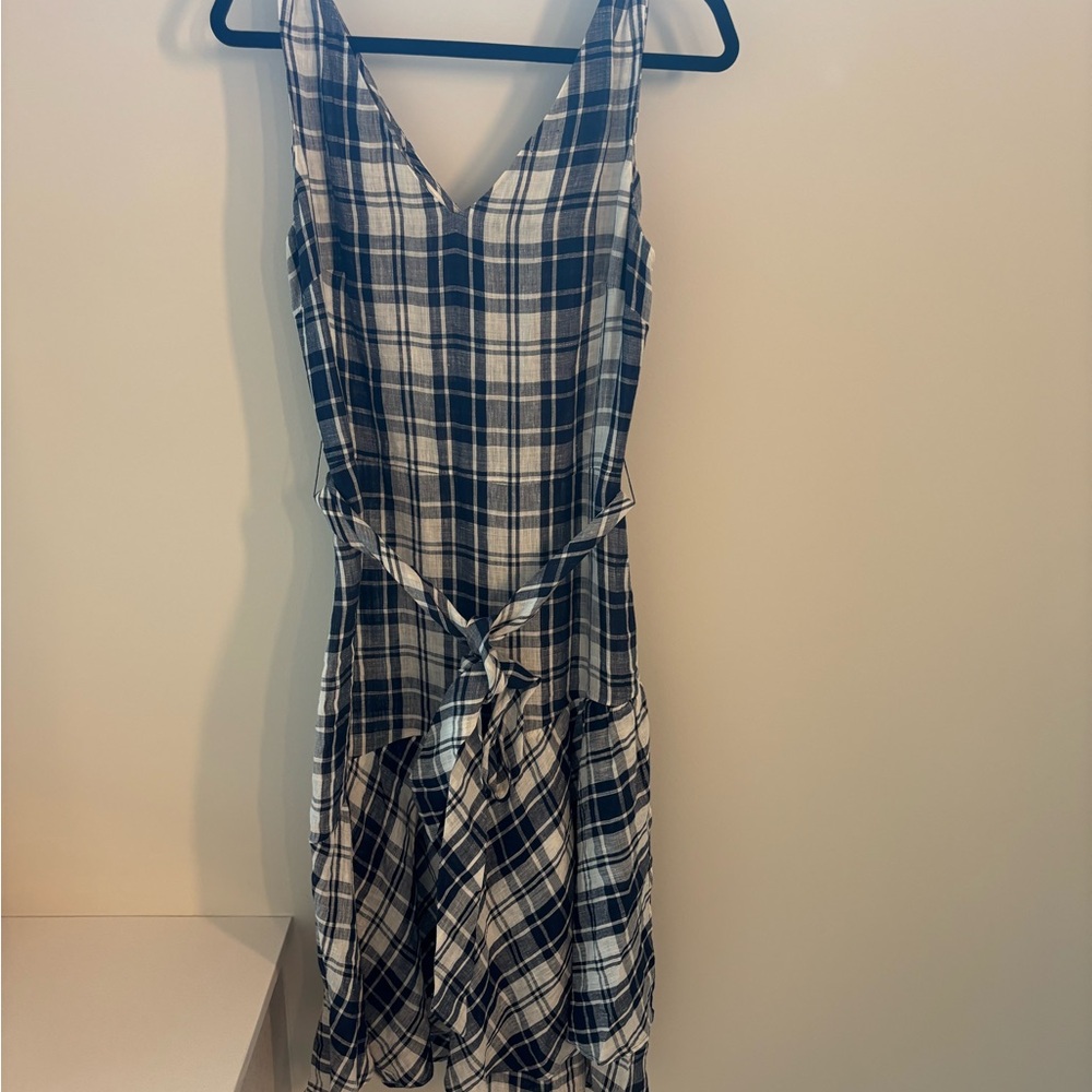 Nordstrom Blue and White Asymmetrical Dress